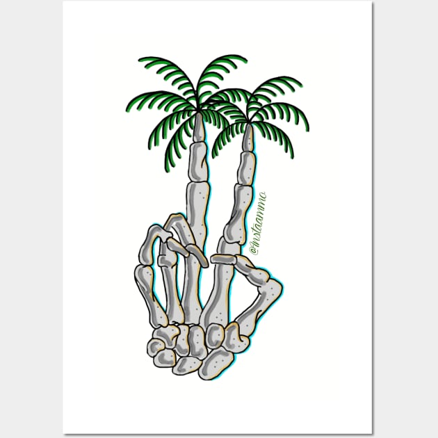 Peace palm Tree Wall Art by instaammo